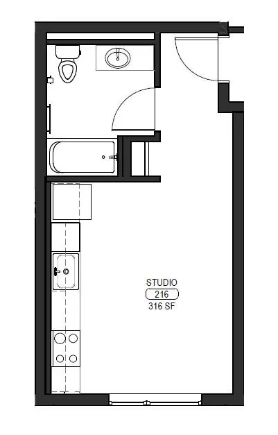 Studio F 2807-210 floor plan